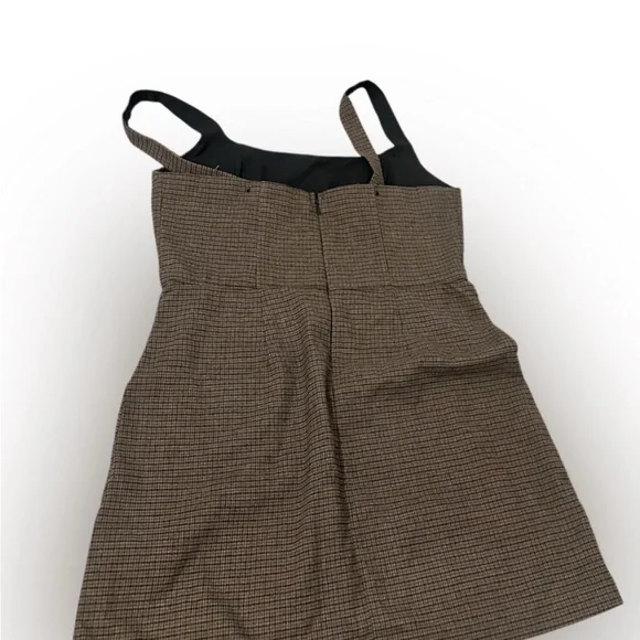 Abercrombie & Fitch Brown Checkered Mini Dress - Picture 2 of 5